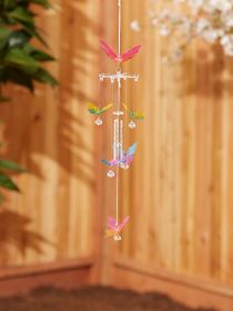 Colorful Butterfly Wind Chime - Outdoor Garden Decor with Rainbow Colors