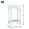 Rustic White Wood Side Table - Distressed Finish for a Charming Accent