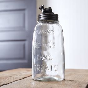 Dog Treat Mason Jar - Bulldog