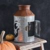 Jack-O-Lantern Milk Can Luminary