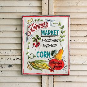 Farmers Market Metal Sign