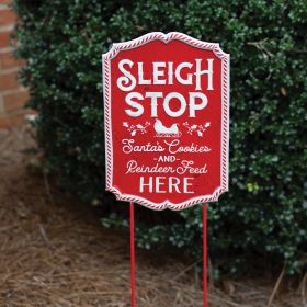 Sleigh Stop Garden Stake