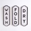 Set of Three Wash Dry Fold Signs