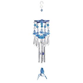 BLUE HUMMINGBIRD WIND CHIMES