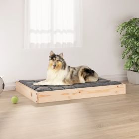 Dog Bed 36"x25.2"x3.5" Solid Wood Pine