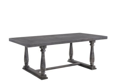 Bernard Weathered Gray Oak Finish Dining Table