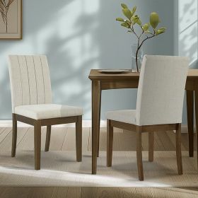 Upholstered Channel-back Dining Chair Set of 2