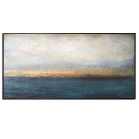 100% Handmade Large Size Abstract Painting Large Blue Painting Texture Art Oil Painting For Living Room Corridor Decoration Art (size: 40X80cm)