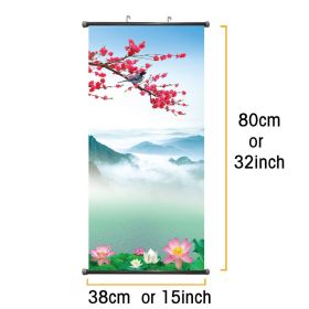 US Cloth Hanging Painting Decoration Artwork Picture Non Fading Lake Mountain Nature Scenerys Modern Landscape Poster Custom Art Canvas Print Wall Dec (hua: #2 / Bird on branch)