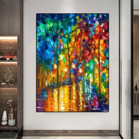 100% Handmade  thick knife landscape modern nordic artwork oil painting for office living room decoration (size: 150X220cm)